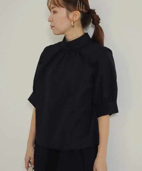 低身長向けサイズ】ブラウスレイヤードワンピース