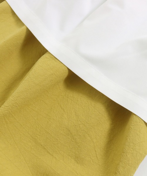 AULI（アウリィ）の「【低身長向けサイズ】ブラウスレイヤードワンピース（ワンピース・レディース・ブラック/オレンジ/グリーン・S/XS）」の14枚目の写真