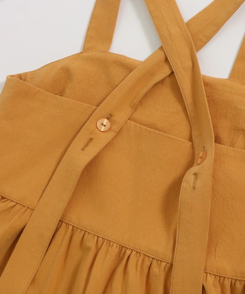 AULI（アウリィ）の「【低身長向けサイズ】ブラウスレイヤードワンピース（ワンピース・レディース・ブラック/オレンジ/グリーン・S/XS）」の10枚目の写真