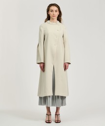 【美品】COLUMN コラム　ラップデザインジャケット　Vネック　ベージュ　36 COLUMN（コラム）の「COLUMN / シャンブレージャケット（テーラード