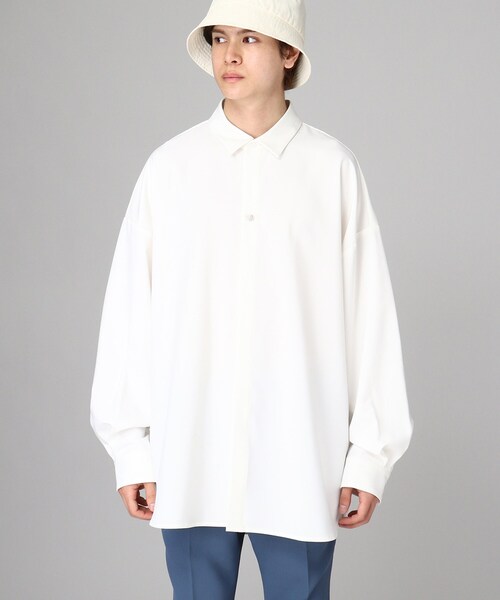 tk.TAKEO KIKUCHI（ティーケータケオキクチ）の「◆【WEB限定】ビッグサイズシャツ（シャツ/ブラウス・メンズ・ホワイト/チャコールグレー/ブラック/ライトブルー・03/02）」の10枚目の写真