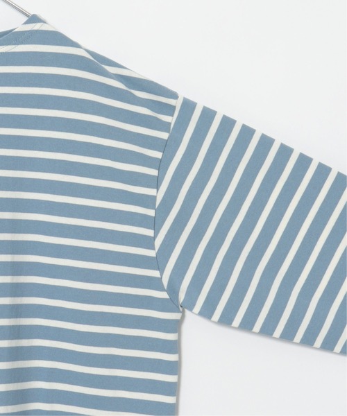 VENCEEXCHANGE(ヴァンスエクスチェンジ)の「ビッグシルエットバスクボーダーTシャツ ボートネック/オーバーサイズ/バスクシャツ/(Tシャツ/カットソー・メンズ・その他31/ブラック/コーラル/ブルー/オフホワイト・M)」の7枚目の写真