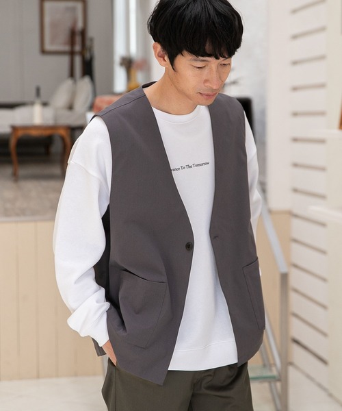 LAKOLE（ラコレ）の「ポリドビーベスト[セットアップ対応] / 261229（ベスト・メンズ・ブラック/ブルー/サンドグレー・MEDIUM/LARGE）」の3枚目の写真