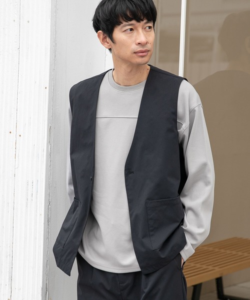 LAKOLE（ラコレ）の「ポリドビーベスト[セットアップ対応] / 261229（ベスト・メンズ・ブラック/ブルー/サンドグレー・MEDIUM/LARGE）」の2枚目の写真