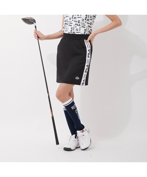 FILA GOLF(フィラゴルフ )の「FILA GOLF/フィラゴルフ ロゴジャガード ハイライズ ダンボールニット タイトスカート/インナーパンツセット/ゴルフウェア/レディース(スカート・レディース・ライトピンク/ブルー/ミックスグレー/ブラック・LL/S/M/L)」の17枚目の写真