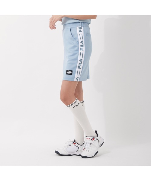 FILA GOLF(フィラゴルフ )の「FILA GOLF/フィラゴルフ ロゴジャガード ハイライズ ダンボールニット タイトスカート/インナーパンツセット/ゴルフウェア/レディース(スカート・レディース・ライトピンク/ブルー/ミックスグレー/ブラック・LL/S/M/L)」の20枚目の写真