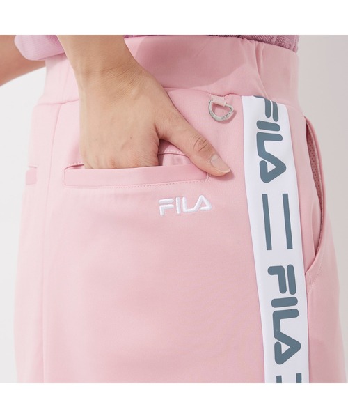 FILA GOLF(フィラゴルフ )の「FILA GOLF/フィラゴルフ ロゴジャガード ハイライズ ダンボールニット タイトスカート/インナーパンツセット/ゴルフウェア/レディース(スカート・レディース・ライトピンク/ブルー/ミックスグレー/ブラック・LL/S/M/L)」の10枚目の写真