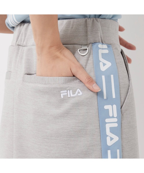 FILA GOLF(フィラゴルフ )の「FILA GOLF/フィラゴルフ ロゴジャガード ハイライズ ダンボールニット タイトスカート/インナーパンツセット/ゴルフウェア/レディース(スカート・レディース・ライトピンク/ブルー/ミックスグレー/ブラック・LL/S/M/L)」の13枚目の写真