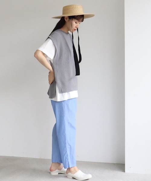 yuni コットンキュプラ product dye petti パンツ yuni（ユニ ）の「コットン/キュプラ product dye petti パンツ