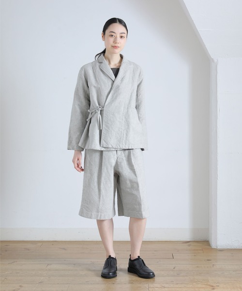 Plantation（プランテーション）の「BIZEN PAPERカルゼ/ジャケット / (O)（テーラードジャケット・レディース・ベージュ/オフホワイト・M size）」の3枚目の写真