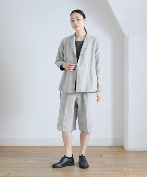 Plantation（プランテーション）の「BIZEN PAPERカルゼ/ジャケット / (O)（テーラードジャケット・レディース・ベージュ/オフホワイト・M size）」の5枚目の写真