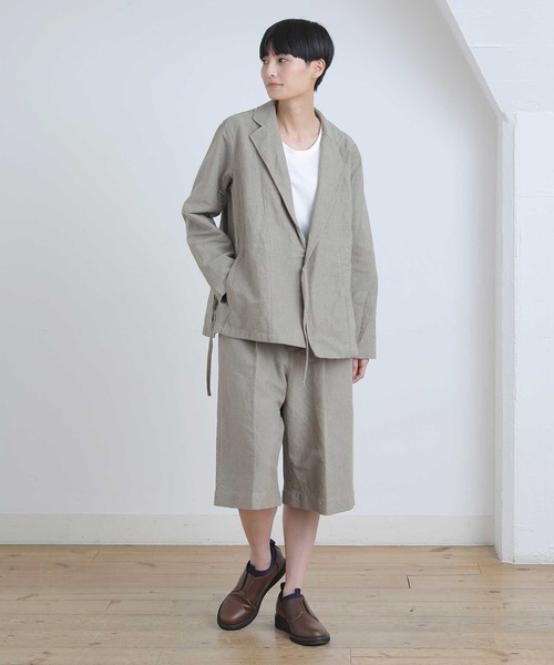 Plantation（プランテーション）の「BIZEN PAPERカルゼ/ジャケット / (O)（テーラードジャケット・レディース・ベージュ/オフホワイト・M size）」の20枚目の写真
