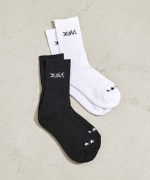 X-girl | LOGO 2P MIDDLE SOCKS(ソックス/靴下)