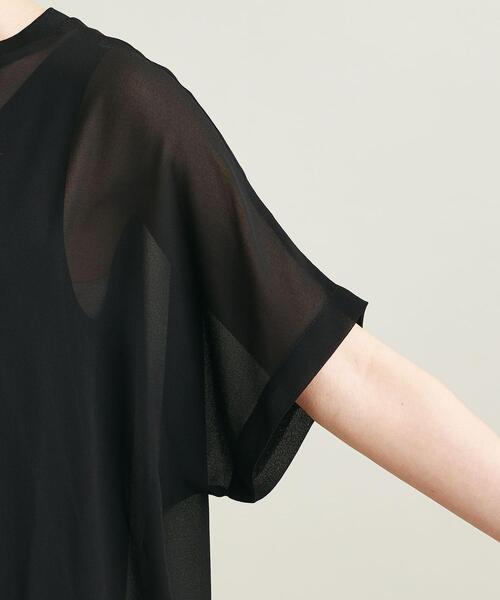 BEAUTY&YOUTH UNITED ARROWS(ビューティーアンドユースユナイテッドアローズ)の「BY シフォンレイヤード ドルマンスリーブワンピース -ウォッシャブル-(ワンピース・レディース・ダークブラウン/ブラック/ライトグレー・FREE)」の18枚目の写真
