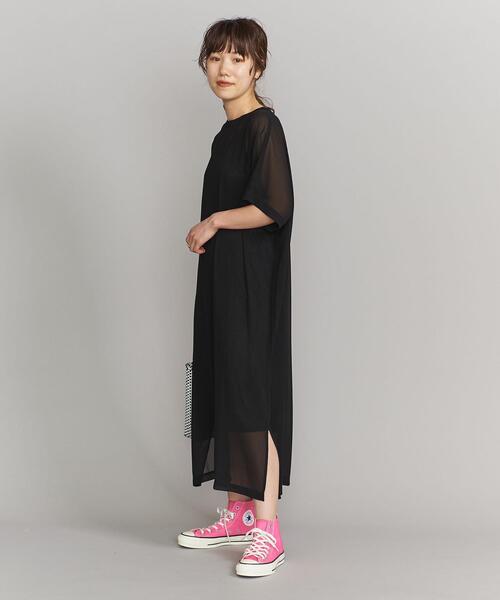 BEAUTY&YOUTH UNITED ARROWS(ビューティーアンドユースユナイテッドアローズ)の「BY シフォンレイヤード ドルマンスリーブワンピース -ウォッシャブル-(ワンピース・レディース・ダークブラウン/ブラック/ライトグレー・FREE)」の22枚目の写真