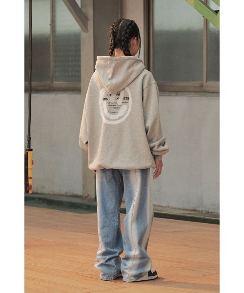 ISTKUNST】LOGO & SMILEY HOODIE / イストクンスト ロゴ アンド