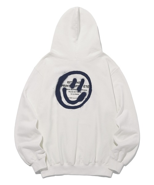ISTKUNST】LOGO & SMILEY HOODIE / イストクンスト ロゴ アンド