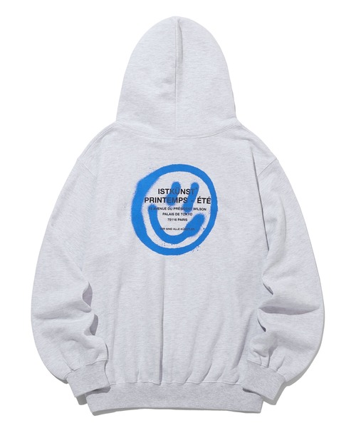 ISTKUNST】LOGO & SMILEY HOODIE / イストクンスト ロゴ アンド
