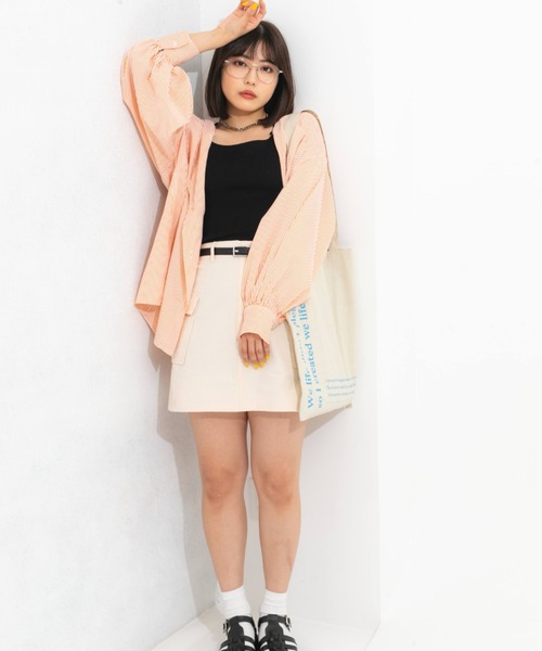 nemne store(ネンネストア)の「リップストップカーゴミニスカート(スカート・レディース・ブラック/ベージュ/アイボリー・フリー)」の11枚目の写真