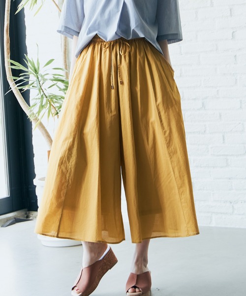 ikka(イッカ)の「コットンボリュームスカーチョ(その他パンツ・レディース・チャコールグレー/ダークグリーン/イエロー・S/M/L)」の3枚目の写真