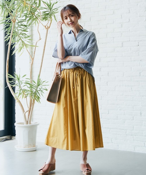 ikka(イッカ)の「コットンボリュームスカーチョ(その他パンツ・レディース・チャコールグレー/ダークグリーン/イエロー・S/M/L)」の13枚目の写真