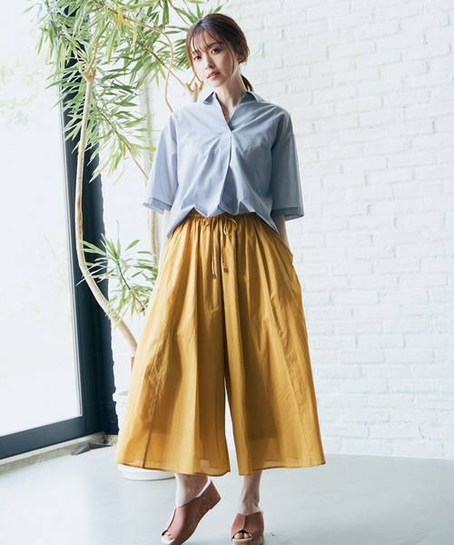 ikka(イッカ)の「コットンボリュームスカーチョ(その他パンツ・レディース・チャコールグレー/ダークグリーン/イエロー・S/M/L)」の14枚目の写真