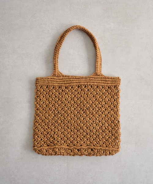 DISCOAT（ディスコート）の「ジュート編みトートバッグ（トートバッグ・レディース・ベージュ/オレンジ・FREE）」の21枚目の写真