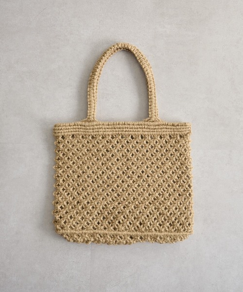 DISCOAT（ディスコート）の「ジュート編みトートバッグ（トートバッグ・レディース・ベージュ/オレンジ・FREE）」の12枚目の写真