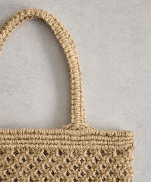 DISCOAT（ディスコート）の「ジュート編みトートバッグ（トートバッグ・レディース・ベージュ/オレンジ・FREE）」の16枚目の写真