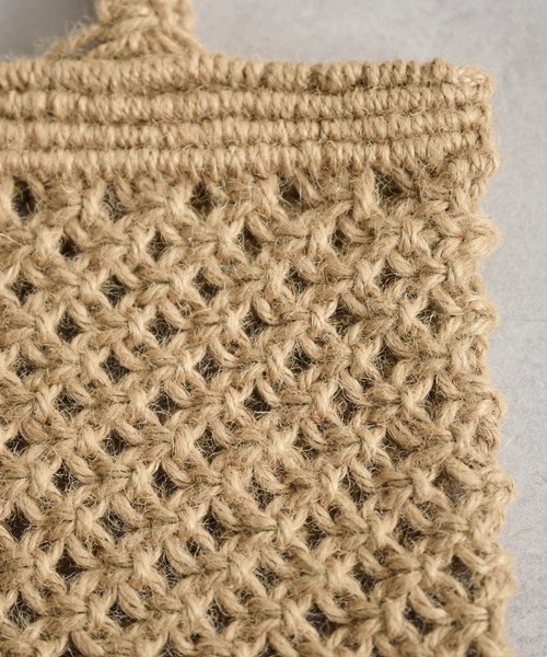 DISCOAT（ディスコート）の「ジュート編みトートバッグ（トートバッグ・レディース・ベージュ/オレンジ・FREE）」の13枚目の写真