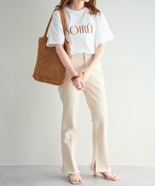 DISCOAT（ディスコート）の「ジュート編みトートバッグ（トートバッグ・レディース・ベージュ/オレンジ・FREE）」の18枚目の写真