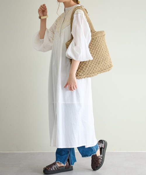 DISCOAT（ディスコート）の「ジュート編みトートバッグ（トートバッグ・レディース・ベージュ/オレンジ・FREE）」の14枚目の写真