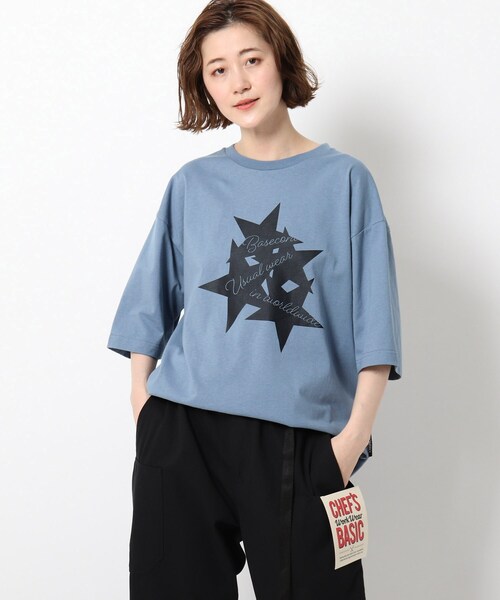 セール スターグラフィックデザイン コットン半袖プリントtシャツ Tシャツ カットソー Basecontrol ベースコントロール のファッション通販 Zozotown