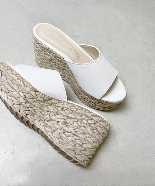 StyleSea(スタイルシー)の「ストローソールプラットフォームサンダル(サンダル・レディース・ホワイト/ブラック/ベージュ・23cm/23.5cm/24cm/24.5cm/25cm)」の2枚目の写真