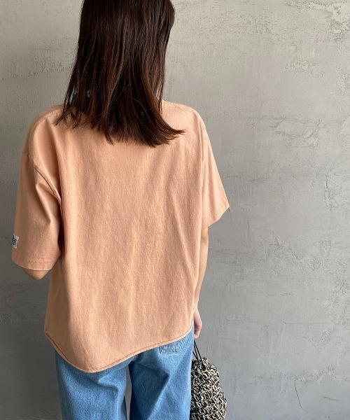 The Endless Summer（エンドレスサマー）の「[THE ENDLESS SUMMER/エンドレスサマー] 別注 カレッジプリント カットオフTシャツ（Tシャツ/カットソー・レディース・サックスブルー/オレンジ/イエロー/ホワイト・S）」の8枚目の写真