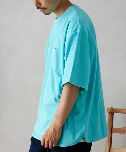 JOURNAL STANDARD relume(ジャーナルスタンダード レリューム)の「CALIFORNIA パイル 半袖Tシャツ(Tシャツ/カットソー・メンズ・ホワイト/ベージュ/グレー/レッド/ブルー/マスタード・MEDIUM/LARGE)」の4枚目の写真