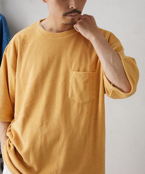JOURNAL STANDARD relume(ジャーナルスタンダード レリューム)の「CALIFORNIA パイル 半袖Tシャツ(Tシャツ/カットソー・メンズ・ホワイト/ベージュ/グレー/レッド/ブルー/マスタード・MEDIUM/LARGE)」の8枚目の写真
