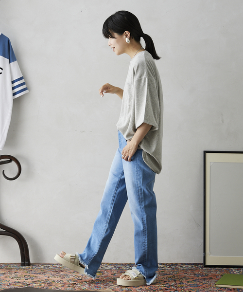 JOURNAL STANDARD relume(ジャーナルスタンダード レリューム)の「CALIFORNIA パイル 半袖Tシャツ(Tシャツ/カットソー・メンズ・ホワイト/ベージュ/グレー/レッド/ブルー/マスタード・MEDIUM/LARGE)」の10枚目の写真
