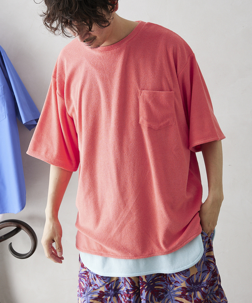 JOURNAL STANDARD relume(ジャーナルスタンダード レリューム)の「CALIFORNIA パイル 半袖Tシャツ(Tシャツ/カットソー・メンズ・ホワイト/ベージュ/グレー/レッド/ブルー/マスタード・MEDIUM/LARGE)」の14枚目の写真