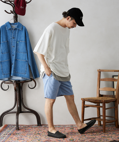 JOURNAL STANDARD relume(ジャーナルスタンダード レリューム)の「CALIFORNIA パイル 半袖Tシャツ(Tシャツ/カットソー・メンズ・ホワイト/ベージュ/グレー/レッド/ブルー/マスタード・MEDIUM/LARGE)」の15枚目の写真