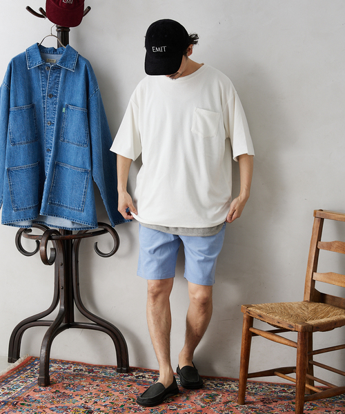 JOURNAL STANDARD relume(ジャーナルスタンダード レリューム)の「CALIFORNIA パイル 半袖Tシャツ(Tシャツ/カットソー・メンズ・ホワイト/ベージュ/グレー/レッド/ブルー/マスタード・MEDIUM/LARGE)」の16枚目の写真