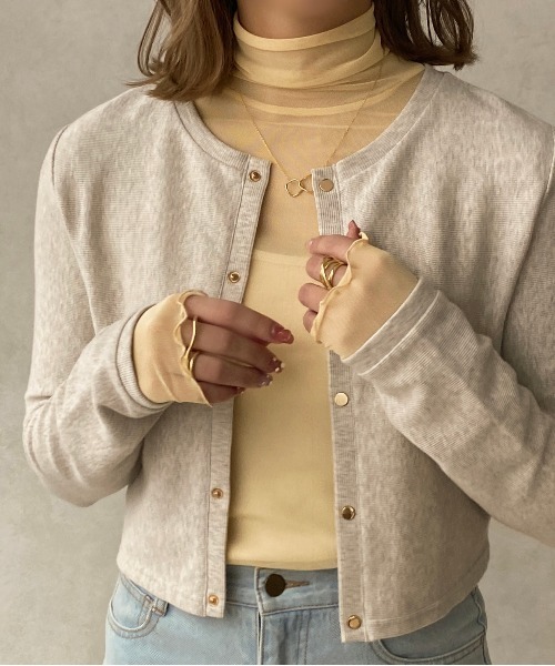 apres jour clair(アプレジュールクレア)の「【apres jour clair】ハイネックシアーインナー【ZOZOTOWN限定アイテム】(Tシャツ/カットソー・レディース・イエロー/オレンジ/アイボリー/ベージュ・フリー/X-LARGE)」の7枚目の写真