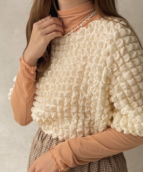 apres jour clair(アプレジュールクレア)の「【apres jour clair】ハイネックシアーインナー【ZOZOTOWN限定アイテム】(Tシャツ/カットソー・レディース・イエロー/オレンジ/アイボリー/ベージュ・フリー/X-LARGE)」の15枚目の写真