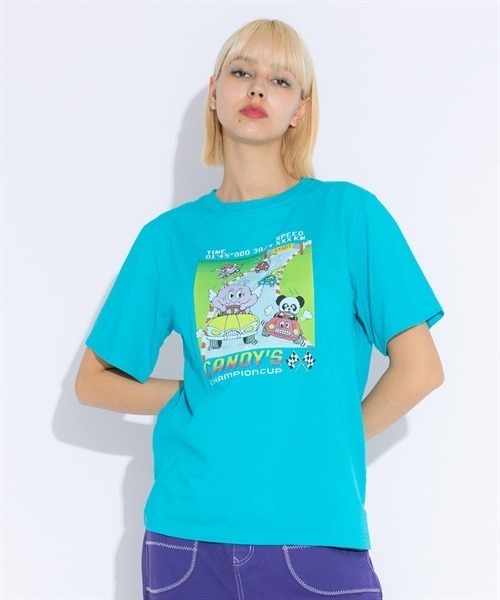Candy Stripper(キャンディストリッパー)の「RACING CANDYS Tシャツ(Tシャツ/カットソー・レディース・ライトブルー/ブラック/オフホワイト・2/4/3)」の11枚目の写真
