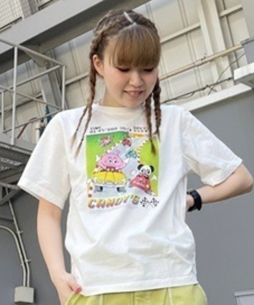 Candy Stripper(キャンディストリッパー)の「RACING CANDYS Tシャツ(Tシャツ/カットソー・レディース・ライトブルー/ブラック/オフホワイト・2/4/3)」の16枚目の写真