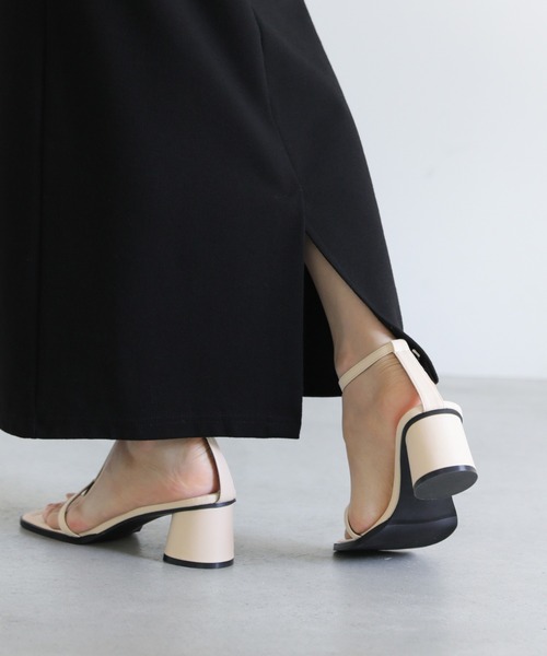 select MOCA（セレクトモカ）の「2022 SS ストラップベルトスクエアトゥサンダル（サンダル・レディース・アイボリー/ブラック・SMALL/MEDIUM/LARGE）」の10枚目の写真