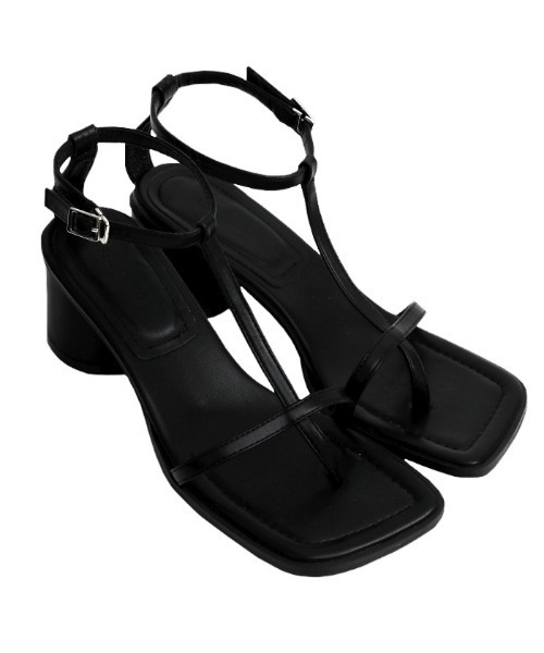 select MOCA（セレクトモカ）の「2022 SS ストラップベルトスクエアトゥサンダル（サンダル・レディース・アイボリー/ブラック・SMALL/MEDIUM/LARGE）」の11枚目の写真