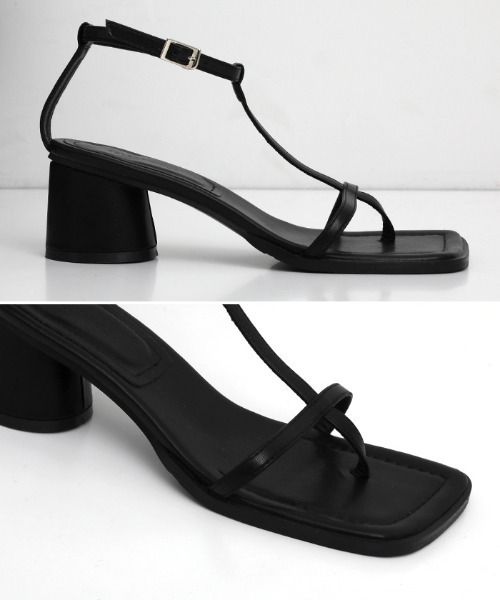 select MOCA（セレクトモカ）の「2022 SS ストラップベルトスクエアトゥサンダル（サンダル・レディース・アイボリー/ブラック・SMALL/MEDIUM/LARGE）」の13枚目の写真