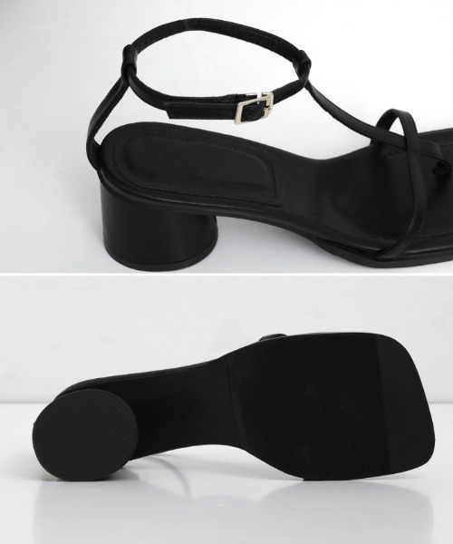 select MOCA（セレクトモカ）の「2022 SS ストラップベルトスクエアトゥサンダル（サンダル・レディース・アイボリー/ブラック・SMALL/MEDIUM/LARGE）」の14枚目の写真