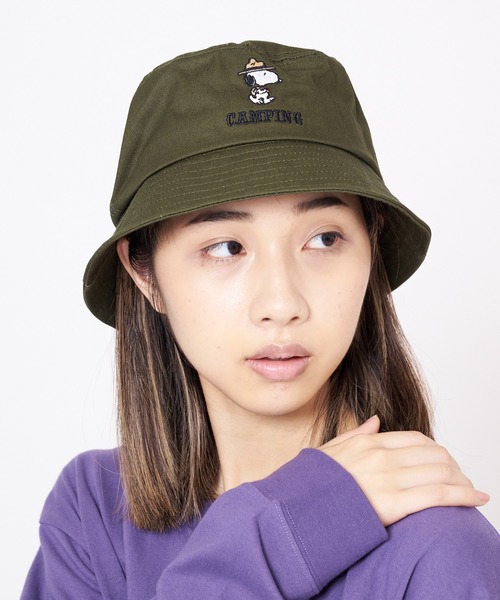 PEANUTS(ピーナッツ)の「【OUTDOOR PRODUCTS/アウトドアプロダクツ】【PEANUTS/ピーナッツ】ワンポイント刺繍バケットハット(ハット・メンズ・ベージュ/ブラック/カーキ・58cm)」の19枚目の写真